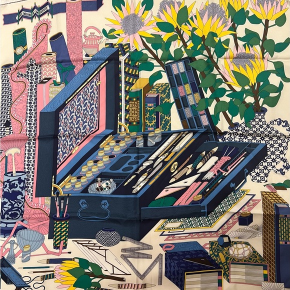 2017 by Pierre Marie Silk scarf Hermes ‘ Tresors D’Un Artiste’ ;multicolor - Picture 6 of 15